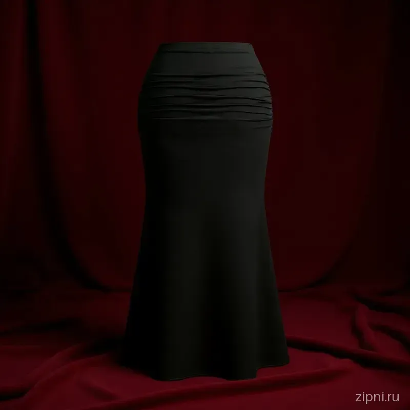 Юбка mermaid 260305 на бархатном фоне, освещенная прожектором.